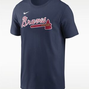 Nike Navy Atlanta Braves Logo Tee